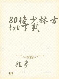 80后少林方丈txt下载