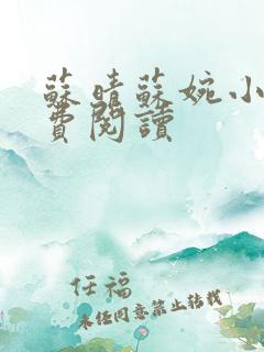 苏晴苏婉小说免费阅读