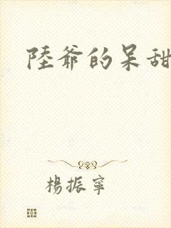 陆爷的呆甜萌妻