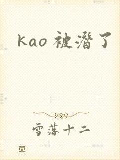 kao 被潜了