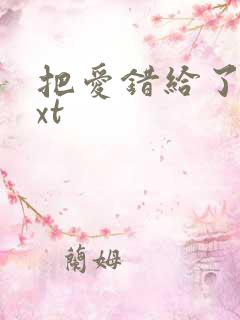 把爱错给了你txt