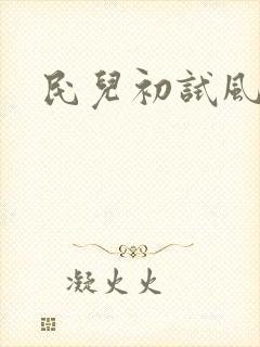 民儿初试风雨录