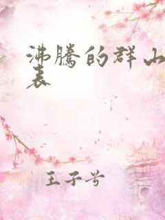 沸腾的群山演员表