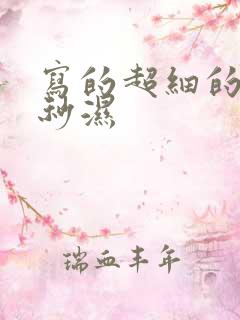 写的超细的开车秒湿