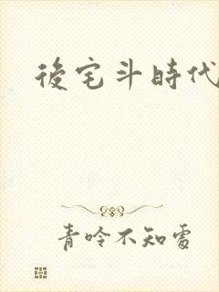 后宅斗时代