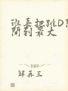 班长把跳D开关开到最大