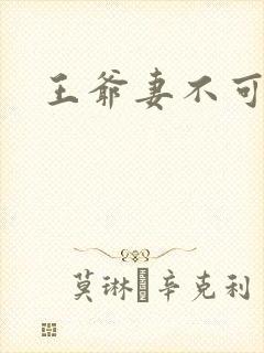 王爷妻不可欺