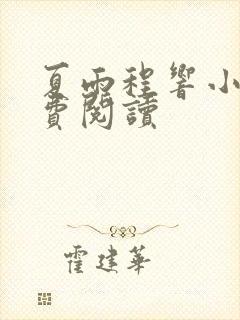 夏雨程响小说免费阅读