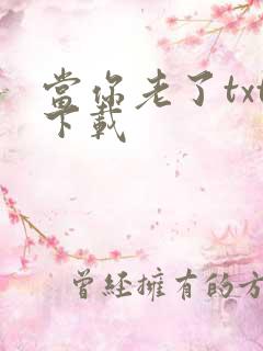 当你老了txt下载