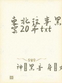 东北往事黑道风云20年txt