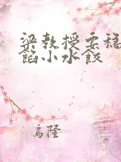 梁教授要稳住肉馅小水饺