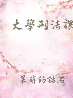 大学刑法课