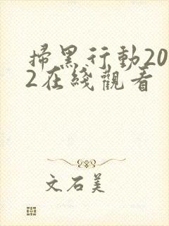 扫黑行动2022在线观看