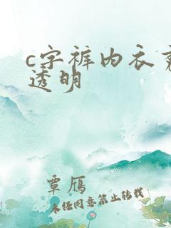 c字裤内衣秀全透明