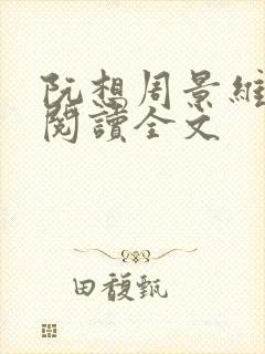 阮想周景维免费阅读全文