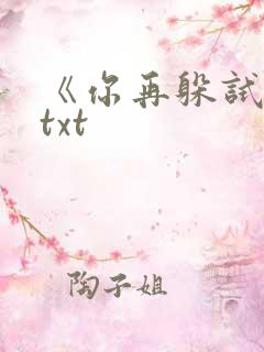 《你再躲试试》txt