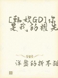 [韩娱GD]你是我的权先生