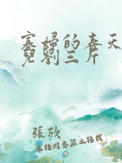 寡妇的春天白花儿刘三斤