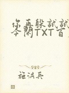 你再躲试试BY今闲TXT百度网盘