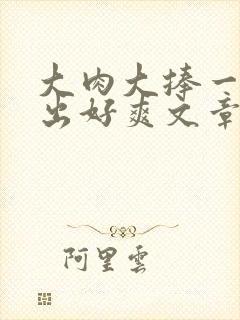 大肉大捧一进一出好爽文章