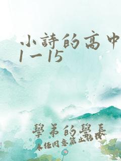 小诗的高中日记1一15