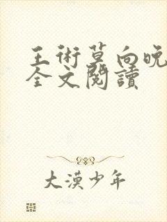 王术莫向晚小说全文阅读