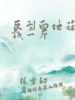 巨型白地菇多少钱一斤