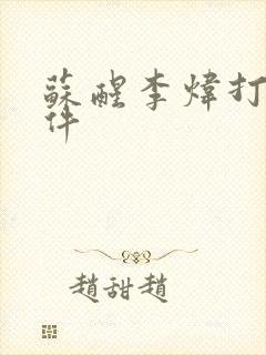 苏醒李炜打架事件