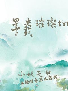 星光璀璨txt下载