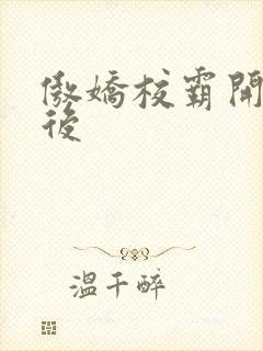 傲娇校霸开荤以后