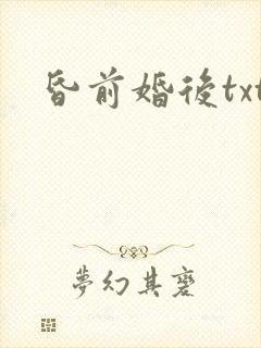 昏前婚后txt