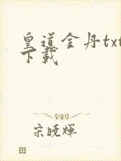 皇道金丹txt下载