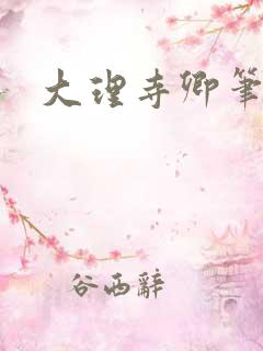 大理寺卿笔趣阁