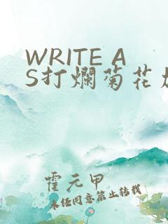 WRITE AS打烂菊花加姜