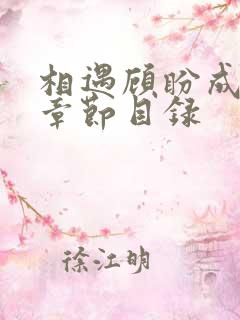 相遇顾盼成欢全章节目录