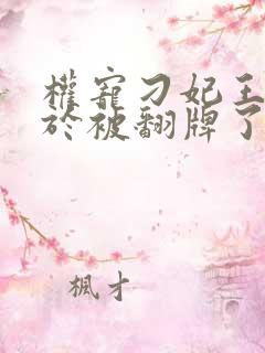 权宠刁妃王爷终于被翻牌了