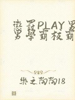惩罚PLAY男男学霸校霸