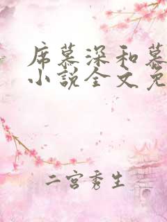 席慕深和慕清泠小说全文免费阅读