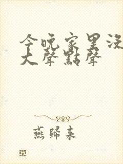 今晚家里没人叫大声点声