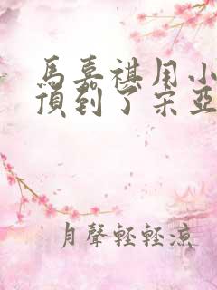 马嘉祺用小小马顶到了宋亚轩