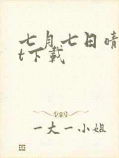 七月七日晴txt下载