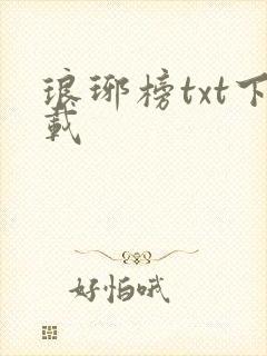 琅琊榜txt下载