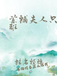 首辅夫人只想和离