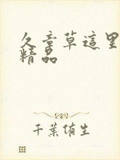 久章草这里只有精品