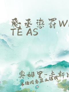 飞丞惩罚WRITE AS