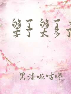 够了 够了 不要了 太多了