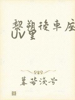 黎朔后车座上SUV里