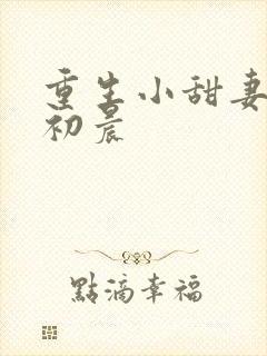 重生小甜妻 慕初晨