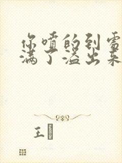 你喷的到处都是满了溢出来了