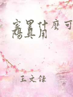 家里什么可以当阳具用